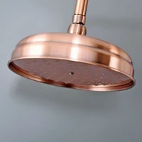 bathroom accessory 8 inch antique red copper brass water saving round shape top rain shower head bathroom fitting ash258
