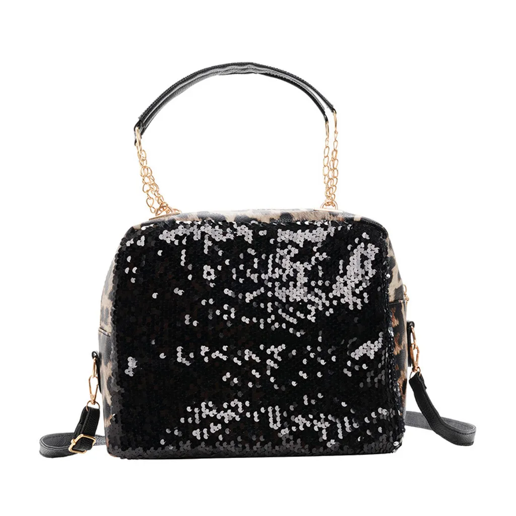 

DAIGELO Womens Fashion Sequins Solid Color Wild Chain Bucket Shoulder Bag Messenger Bag Casual Travel Shoulder Crossbody Bags