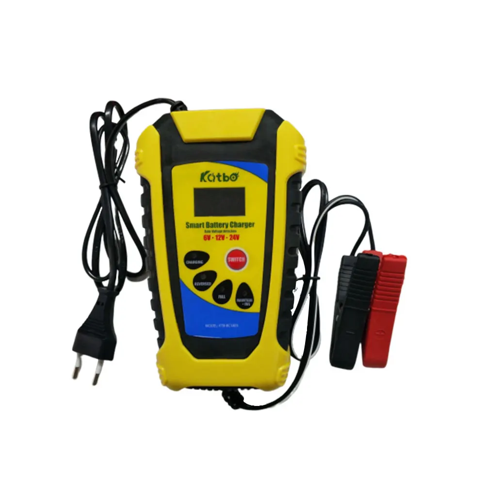 

6V/12V/24V 6A Smart Battery Charger Pulse Repair Lead Acid Battery-Charging Digital LCD Display Charger For Motorcycle Car Truck