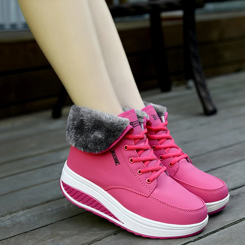 Зимняя обувь женские теплые плюшевые ботинки зимние ботильоны уличная хлопковая