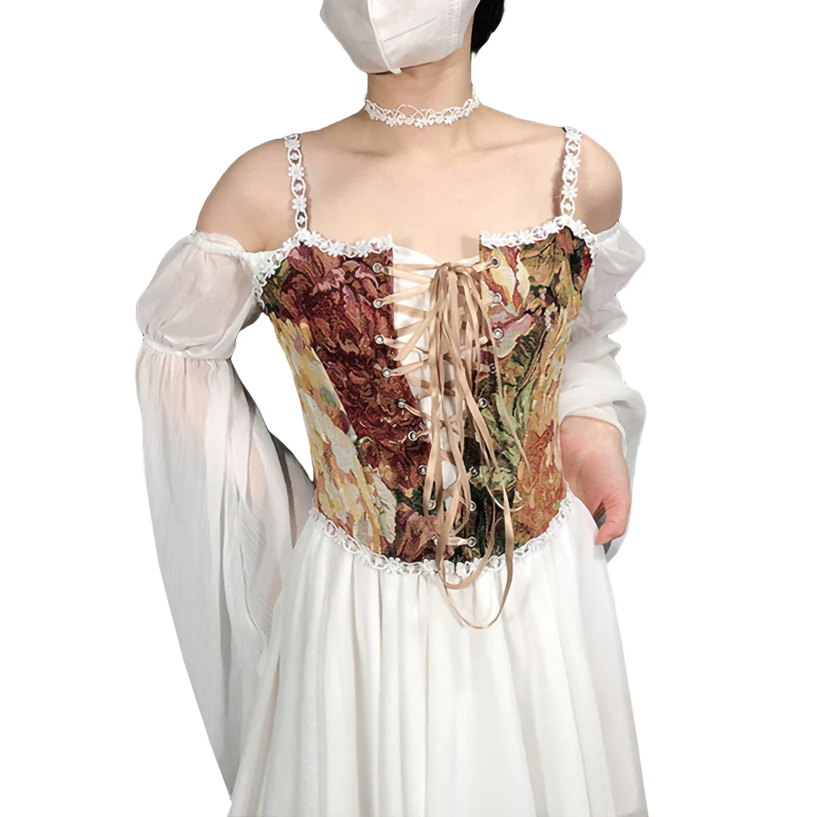 

Женская майка с цветочной вышивкой, синяя/коричневая/светло-зеленая/желтая майка на завязках в винтажном стиле