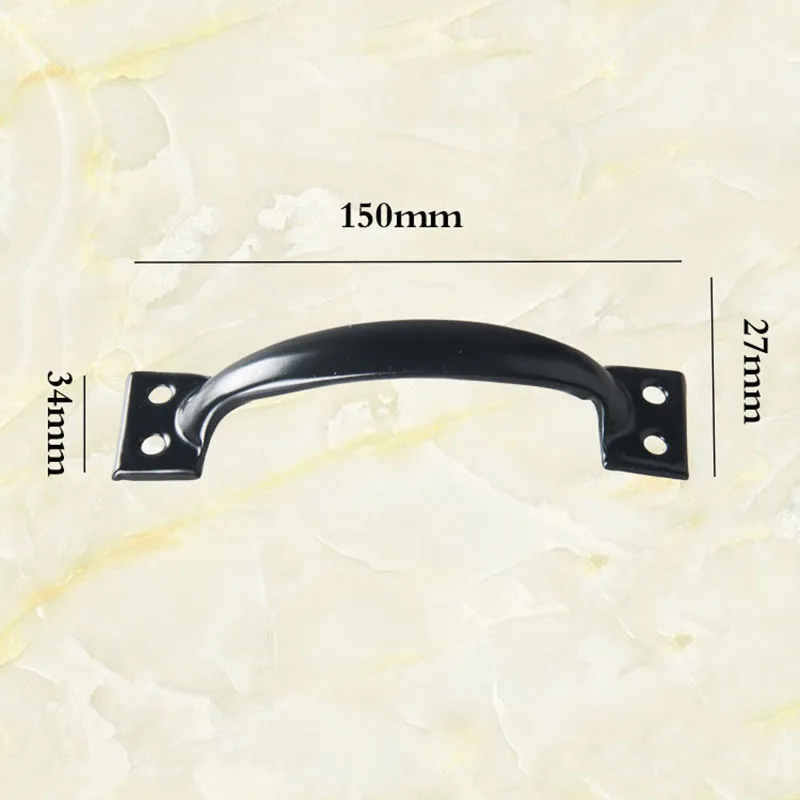 1 Set Home Cabinet Door Pull Handle W/ Mounting Screws Furniture Decoration Black Color Wholesale home hardware | Инструменты
