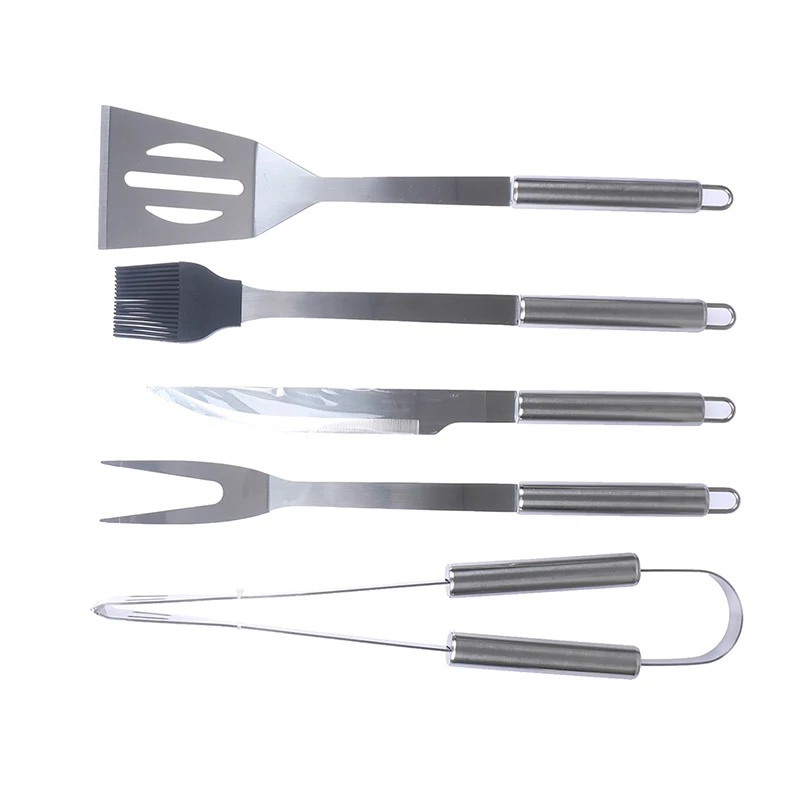 5 шт. Нержавеющая сталь Инструменты для барбекю Гриль Открытый Кемпинг Пособия