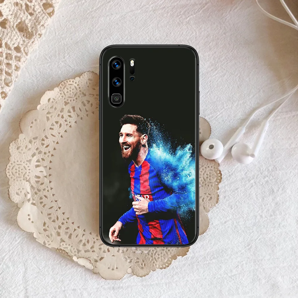 

Football star Lionel Messi Phone Case For Huawei P Mate 10 20 30 40 Lite Pro smart Z 2019 nova 5t black Bumper Silicone Back