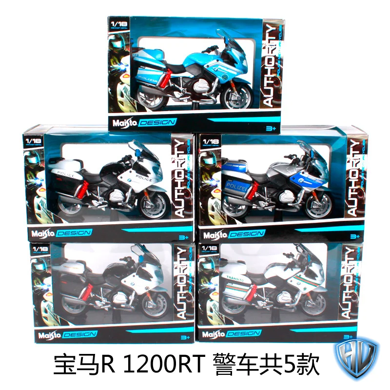 Модель полицейского мотоцикла Maisto 1:18 BMW R 1200 RT литье под давлением новая коробка