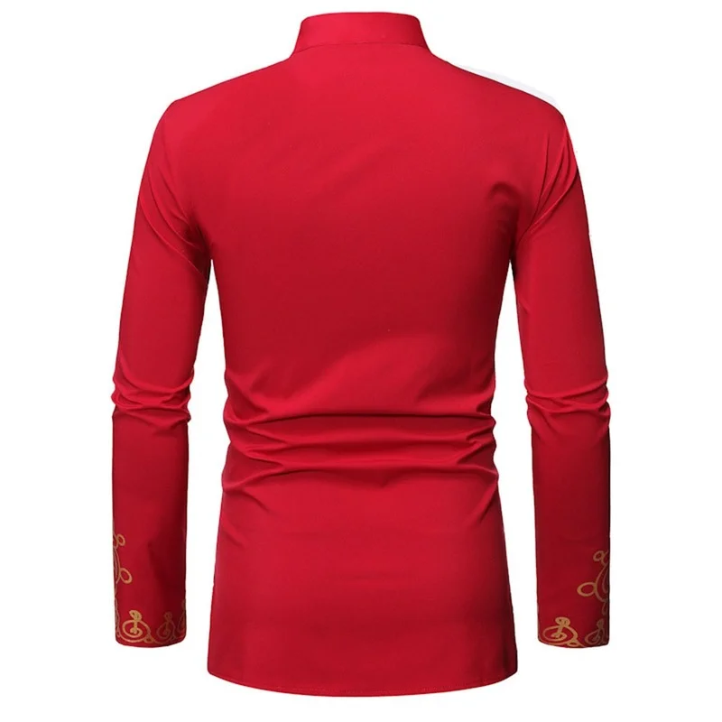 Africa Style Men's Shirt Young Fashion Male Clothing Long Sleeve Shirts Men Fall Dashiki Traditional Man Tops Muslim Vintage