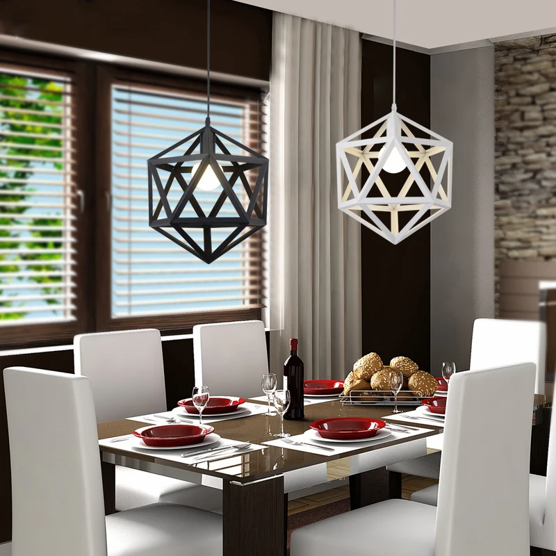 Винтажные алмазные металлические подвесные светильники для гостиной кухни