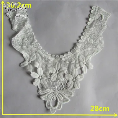 Модный стиль вышивка DIY ABS жемчужное кружево вырез шитье кружевной воротник украшение невесты свадебное платье костюм наклейка