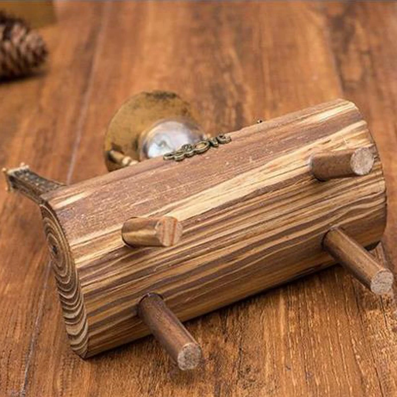 

Creative Retro Tower Hourglass Ornament Simple Modern Office Home Study Wooden Pendulum Seat Hourglass Ornament