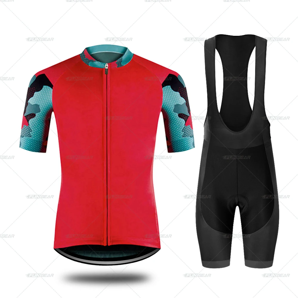 Bib Cycling Set Велоспорт Джерси для езды на велосипеде короткий рукав велосипед MTB Костюмы быстросохнущая дышащая рубашка 3D шорты для подушек с хлопковой подкладкой Брюки Панталоны - Цвет: Bib Cycling Set