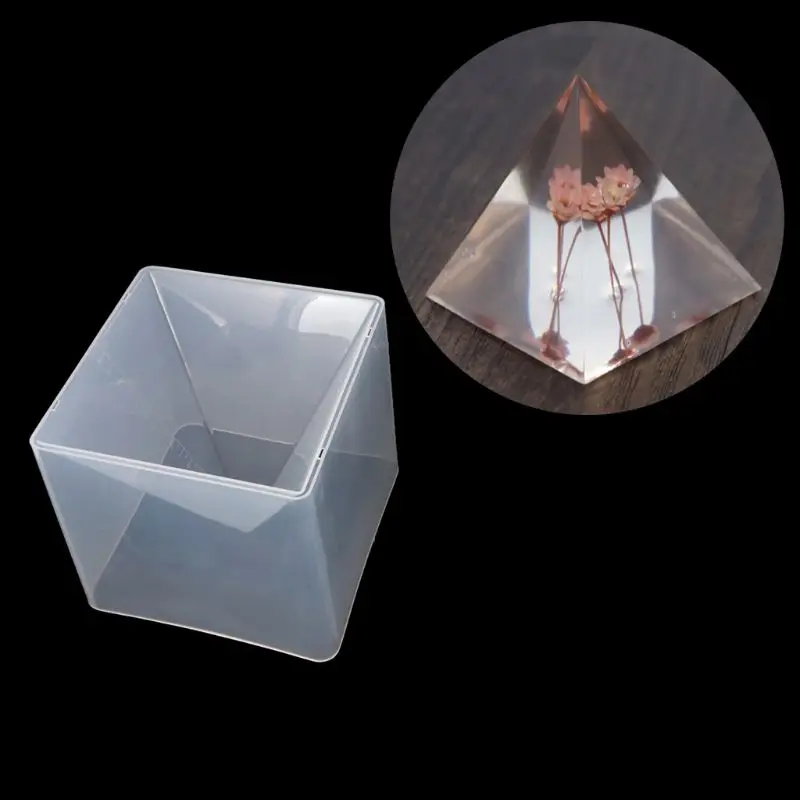 

Super Pyramid Silicone Mould Resin Craft Jewelry Crystal Mold With Plastic Frame