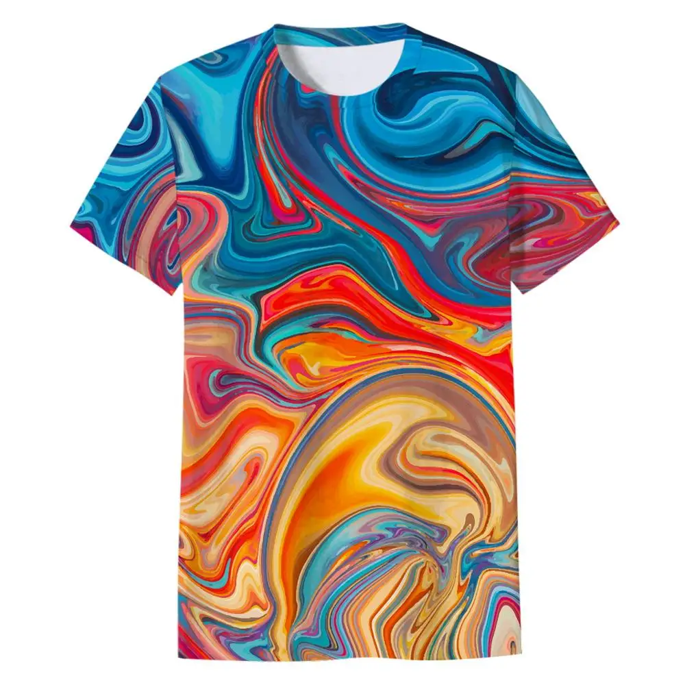 

3D Painting Men T Shirts Own Desing Casual Harajuku T Shirts Male Fashion Brand Short Sleeve Polyester Tees Tops Custom Tee Top