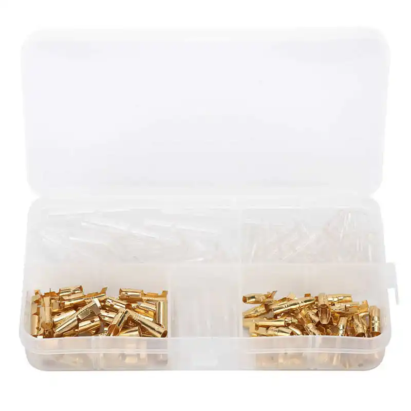 

120Pcs Crimp Terminal 3.9mm Male Female Safe Durable Insulation Flame Retardant Plug-In Terminals for Wire