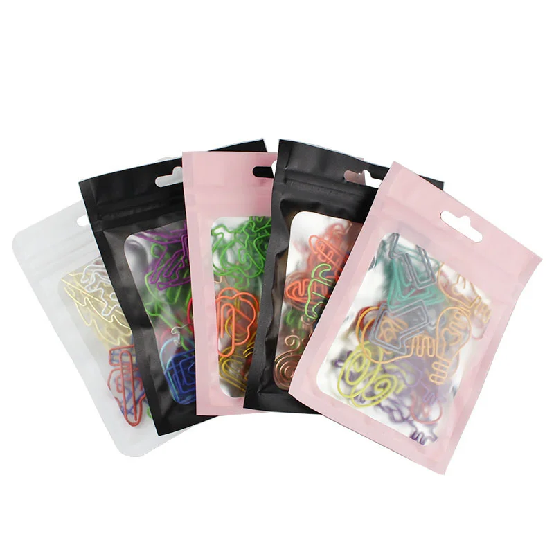 

30pcs Bagged Metal Small Nick Clips Creativity Stationery Multi Shape Cartoon Paperclips Office Binding School Supplies