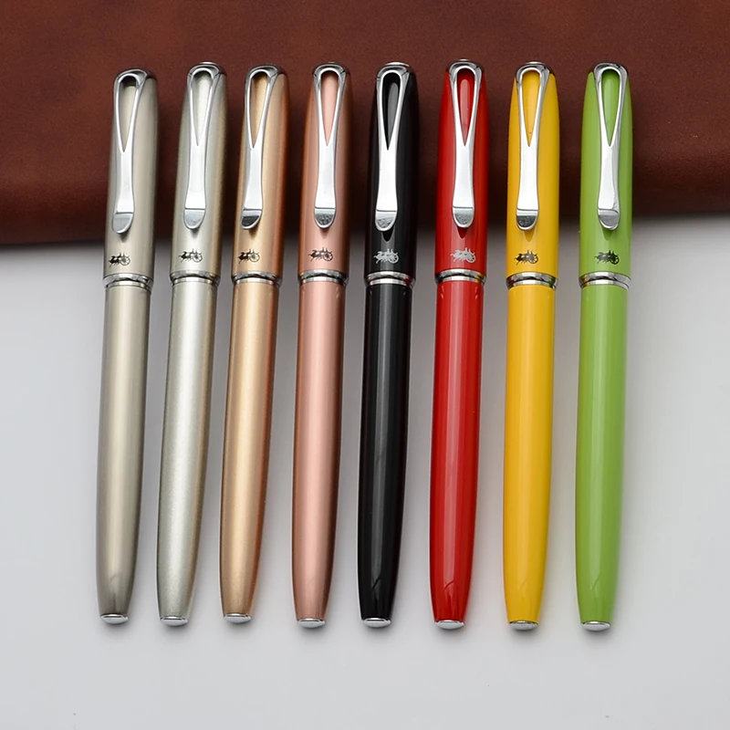 Шариковая ручка Jinhao черная красная шариковая с серебряным зажимом