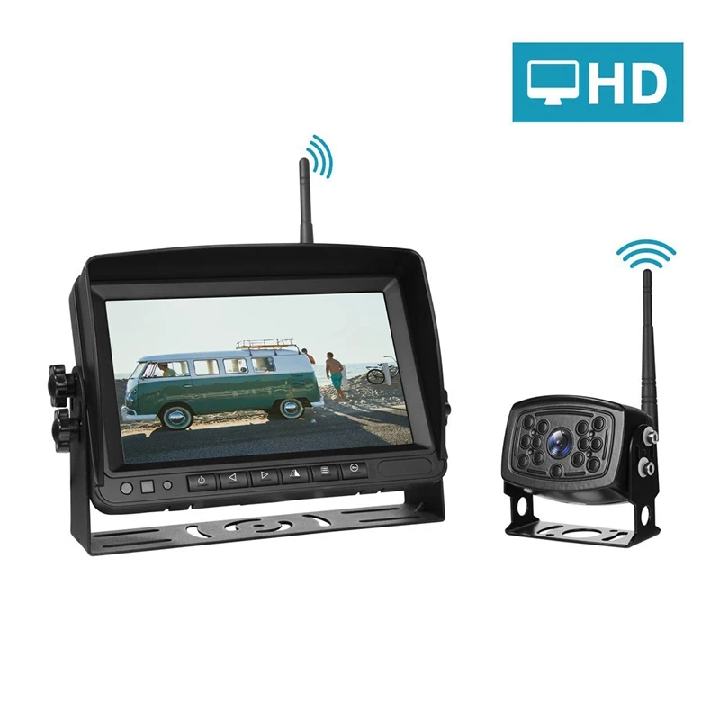 Автомобильная беспроводная камера заднего вида Wifi цифровая 7 дюймов дисплей