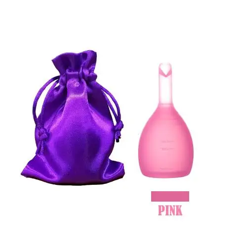 Pink with bag Женственная гигиена Менструальный чашечный клапан многоразовый силиконовый для использования в медицине женщина менструация разряд клапан менструальная чашка эко - Цвет: Pink with bag