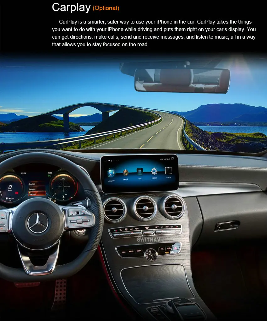 SWITNAV Android 9 0 Автомобильный DVD плеер для BENZ C класса GLC 2015 2016 2017 2018 NTG 5 gps аудио дисплей