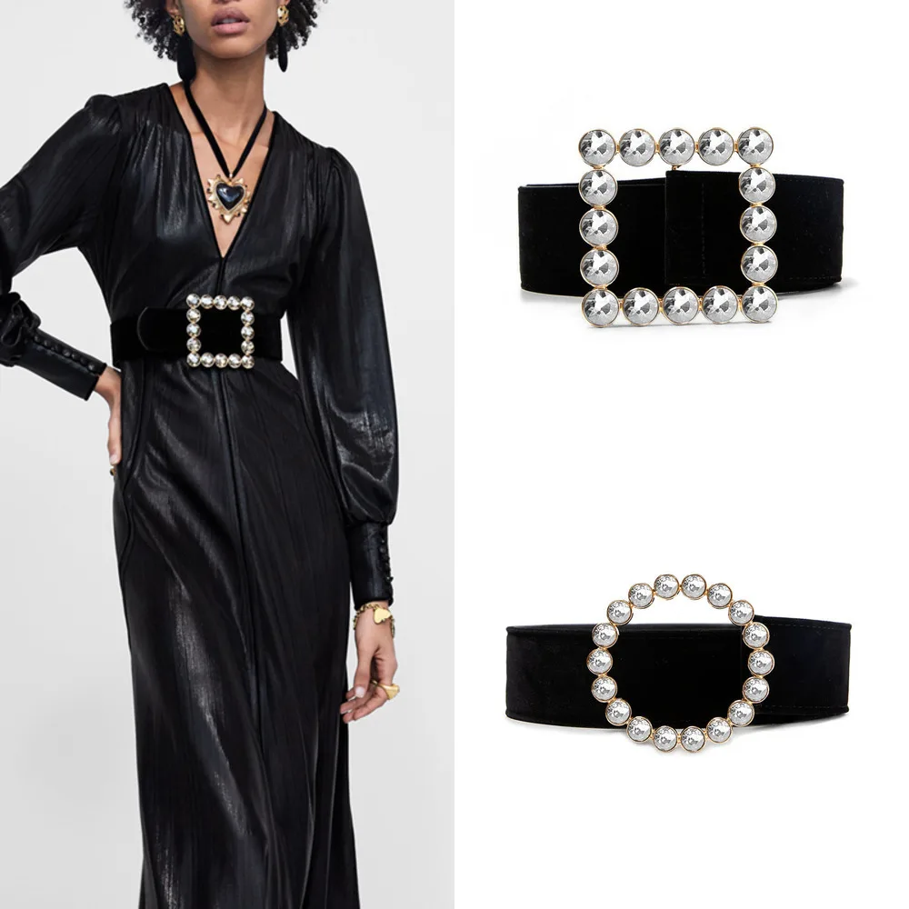 

2019 Luxury Brand Pearl Belts For Women Charm Vintage Crystal Maxi Buckle Belts Accessories Female Romantic Waist Party Jewelry