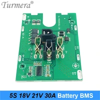 turmera 5s 18v 21v 30a li ion lithium battery bms 18650 battery screwdriver shura charger protection board fit 21v