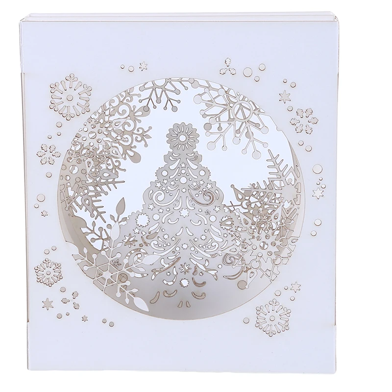 Творческая стерео поздравительная открытка ручной работы Счастливого Рождества