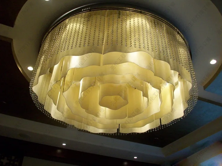 Большая Новая китайская ткань отдел продаж лобби люстра гостиная столовая