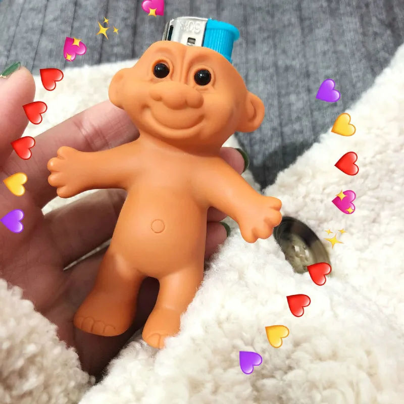 

Carton Cute Funny Rubber Troll Doll Lighterholder Lighter Holder Toys PVC Lighter Case Hold Gift Lighter Shell 7cm No Lighter