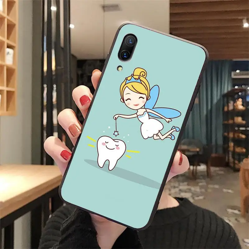 Стоматолог Зуб узор мягкий чехол для телефона из ТПУ VIVO Y31 Y53 Y55 Y66 Y67 Y71 Y75 Vivo Y79 Y81 Y81S