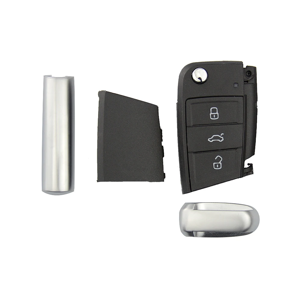 OkeyTech Автомобильный ключ боковой хвост металлическая часть матовая для V W Golf 7 GTI MK7