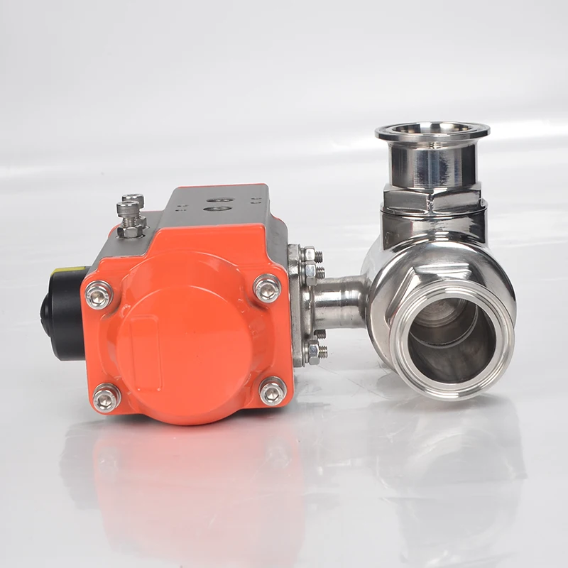 

T or L Type Three Way 304 Stainless Steel Clamp Food Grade Sanitary Pneumatic Ball Valve 3 Port Tee AT Fast Install 19mm - 102mm