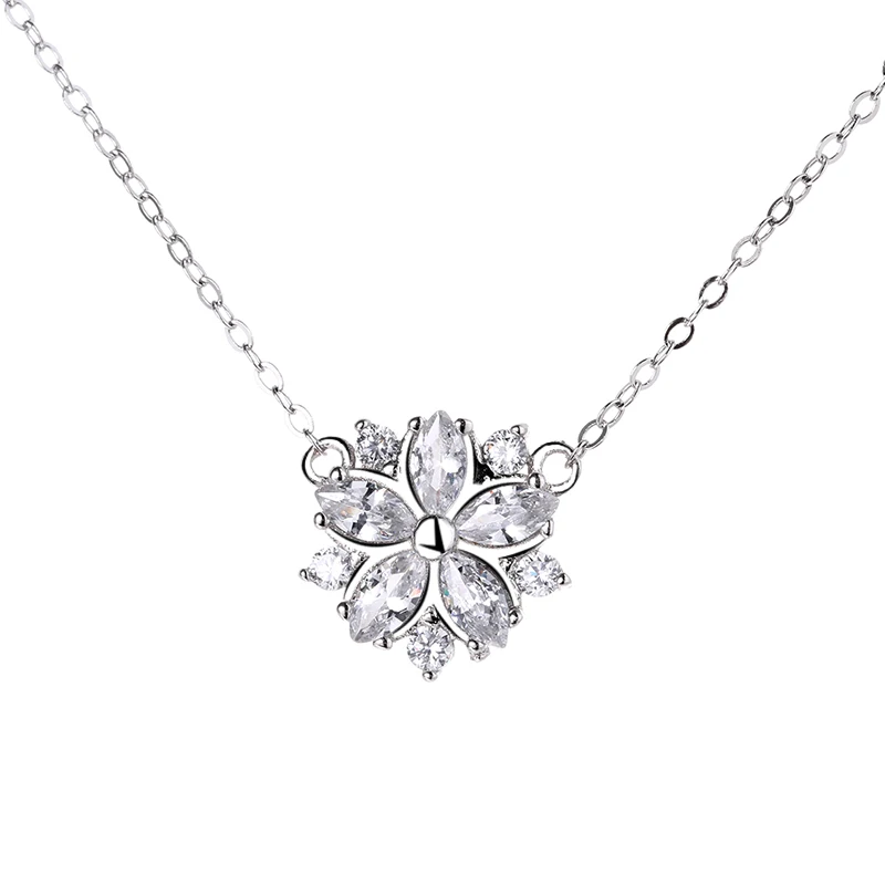 

FAHMI Original Design 2021 New Style 100% 925 Sterling Silver flower All-Match Personality Exquisite Women's Necklace