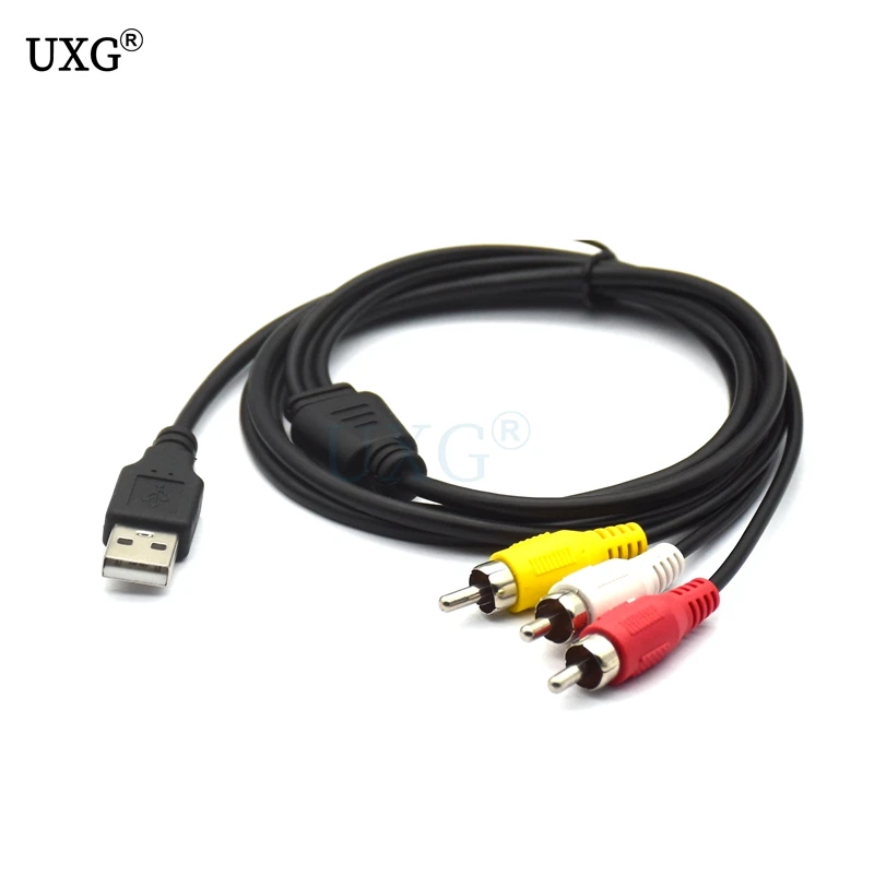 USB на RCA кабель 2 0 папа 3 Coverter стерео аудио видео телевизионный адаптер провод AV A/V