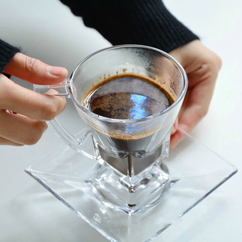 Кофейная чашка Северная Европа блюдца костюм прозрачная стеклянная кофейная