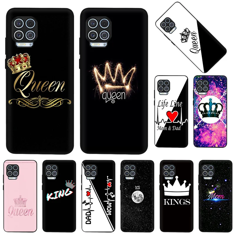 Queen King Crown Black Soft Phone Case Cover for Motorola Moto G60 G50 G30 G20 One Hype 5G G40 Fusion G10 G9 G8 Edge 20 G Stylus