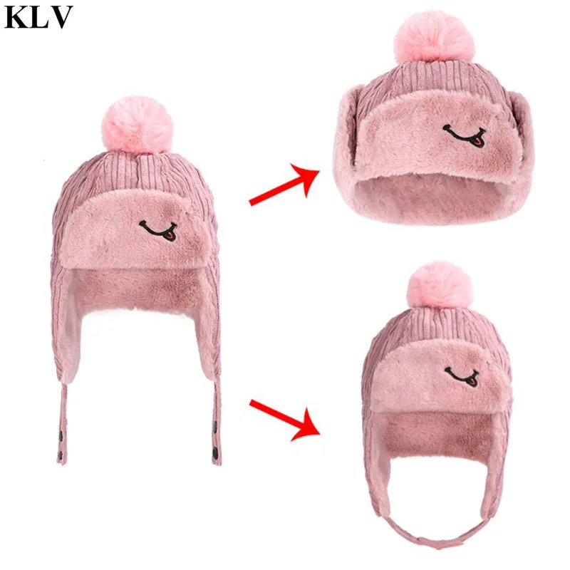 KLV 2019 New Winter Baby Child Hat Kids Boys&ampGirls Beanies Cute Russian Thicken Warm Caps Age for 0-3 Years Old Ushanka | Детская