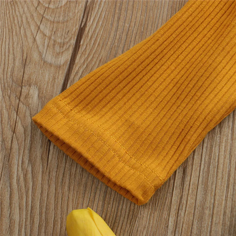 Новая одежда для маленьких девочек в Корейском стиле желтый свитер с длинными