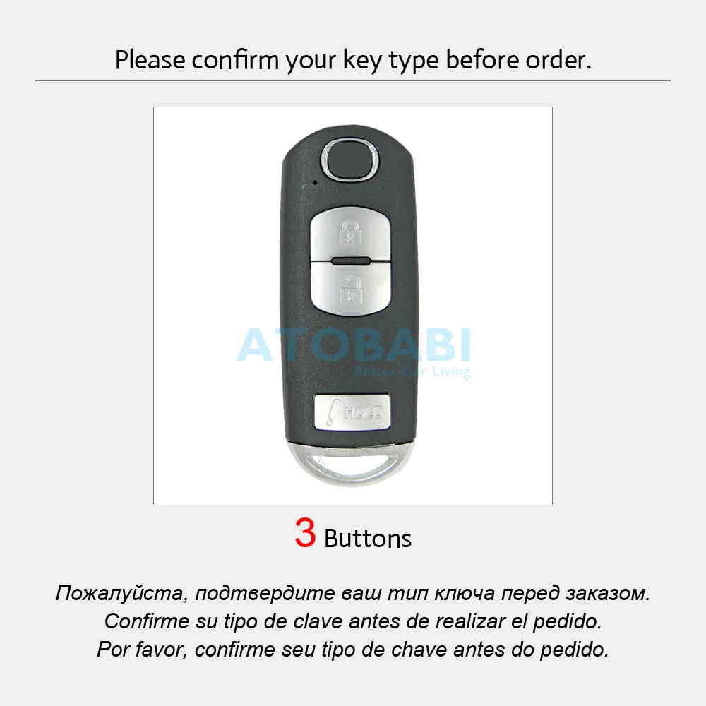 Чехол для ключей из натуральной кожи Mazda 3 CX3 CX5 CX7 CX9 Speed Smart Remote Control Fob Protector Cover Keychain