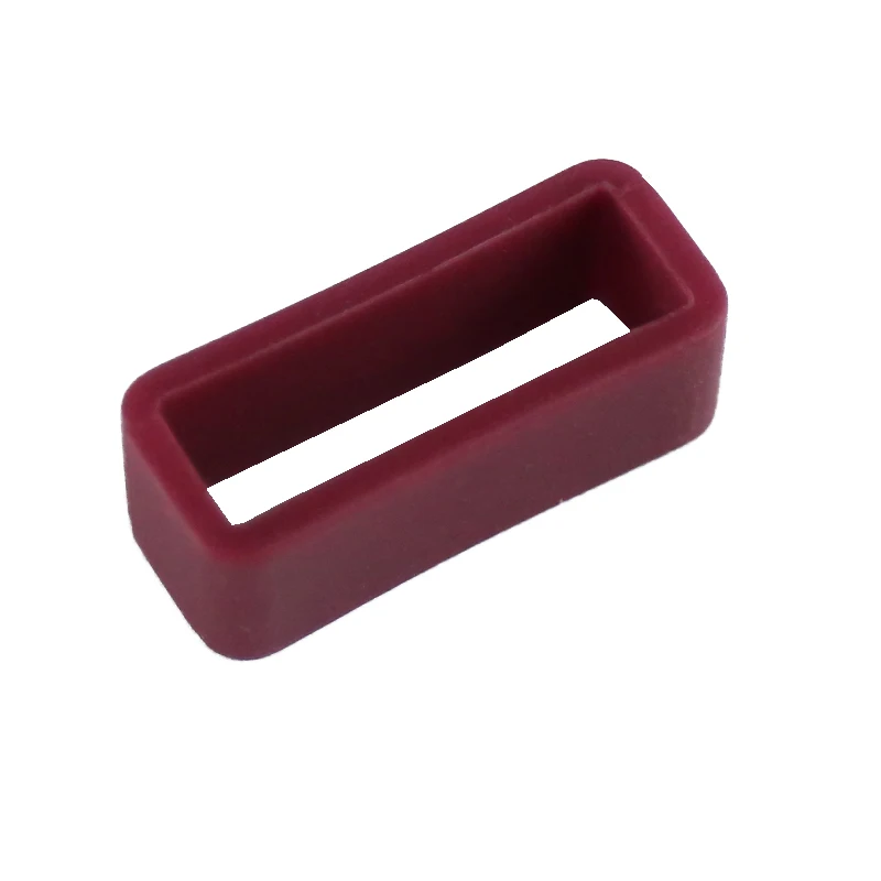 red wine Watchbands Strap Loop ring Silicone Rubber Watch Bands Holder Locker Wrist Watch Accessorie 14 16 18 20 22 24 26mm(2 packs - Цвет ремешка: red wine