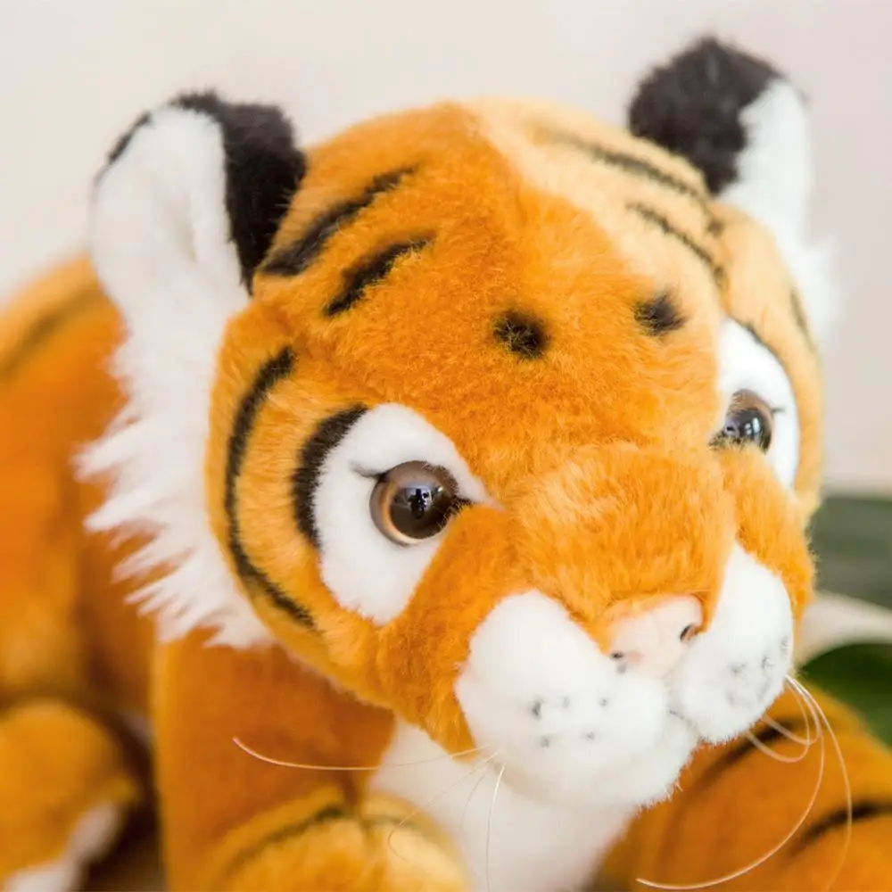 

1pc 30/38cm Lifelike Tiger Plush Toys Soft Stuffed Animals Simulation White Tiger Jaguar Doll Children Kids Birthday Gifts