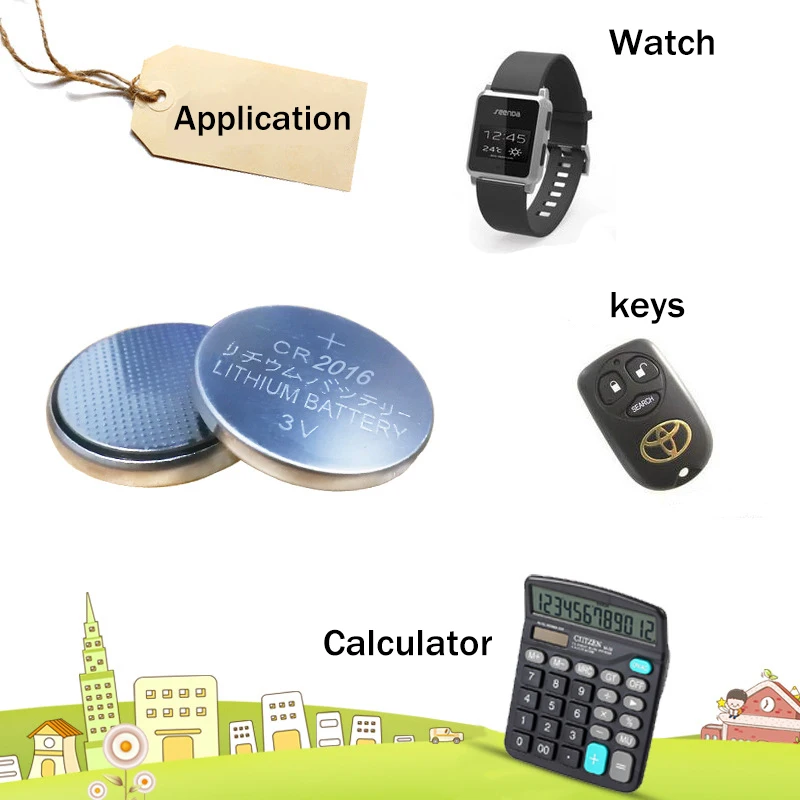 

CR2016 Battery 75mAh 500pcs LM2016 BR2016 DL 2016 Cell Coin Lithium 3V Button Batteries CR 2016 For Watch Electronic Toy Remote