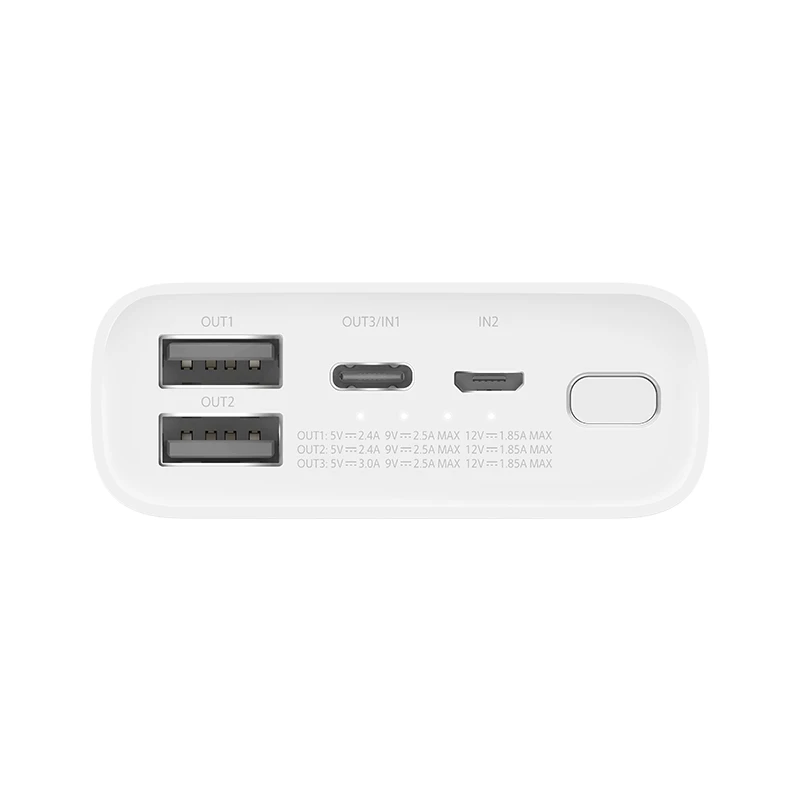 Внешний аккумулятор Xiaomi 10000 мАч PB1022ZM Pocket Версия Mini 3 out 2 в Powerbank портативное