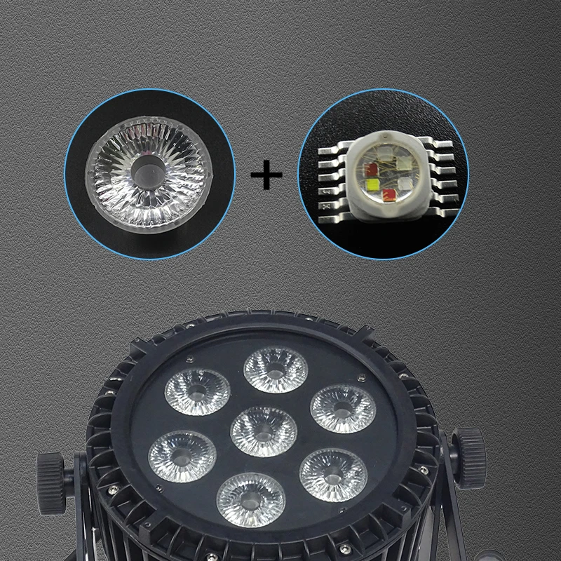 Открытый водонепроницаемый 7*18 Вт Led Par свет IP65 Водонепроницаемый сценический 7x18 64
