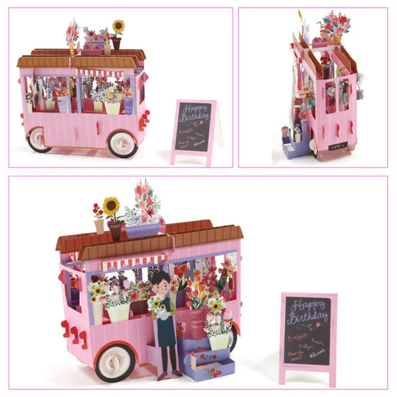 DIY ручной работы с трехмерной аппликацией в виде Мультфильм поздравительных