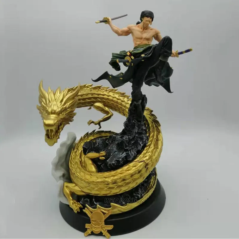 35cm Anime One Piece Kimono Roronoa Zoro Dragon Battle Form Figurine Dolls Toys PVC Action Figure Collectible Model Toy Gift | Игрушки и