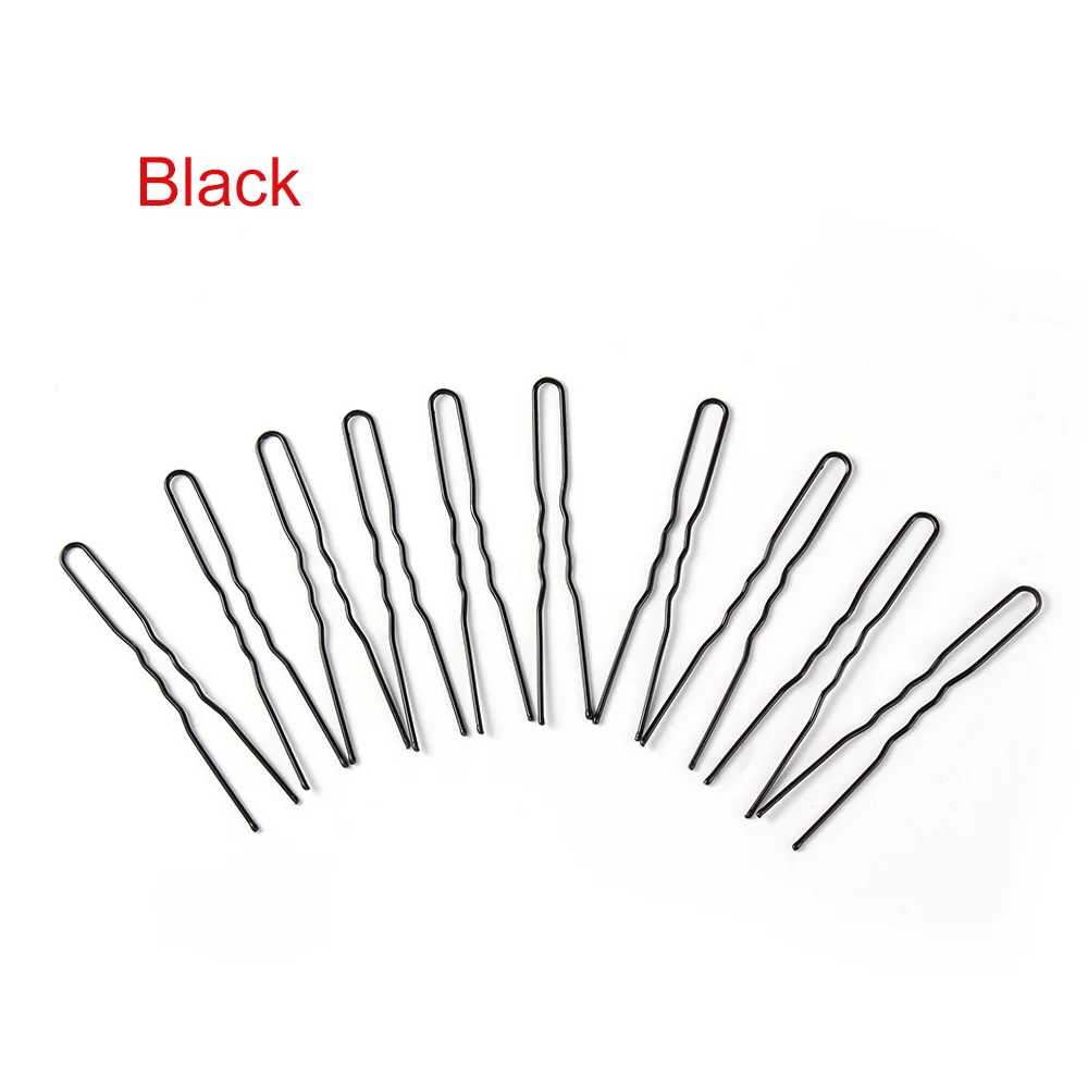 20pcs black Новое поступление, вышитая бисером Волшебная расческа для волос, эластичная двойная расческа, заколка для волос ручной работы, растягивающиеся заколки для волос "сделай сам", пластиковый инструмент для укладки для женщин - Цвет: 20pcs black