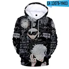 Новинка толстовка с капюшоном из аниме джуютсу кайсен 3D толстовка для мальчиковдевочекдетей худи в стиле Харадзюку хип-хоп плакат стильная одежда