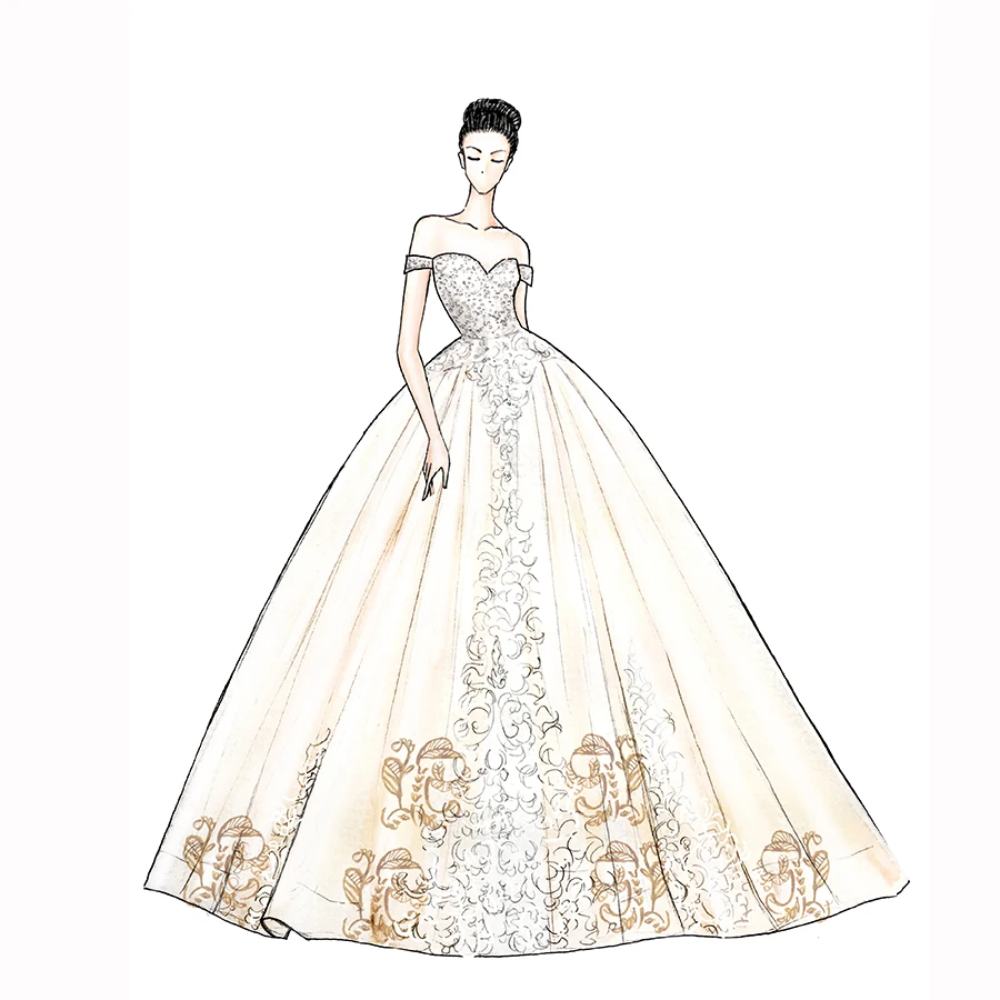 2020 оригинальный дизайн роскошное кружевное свадебное платье с королевским