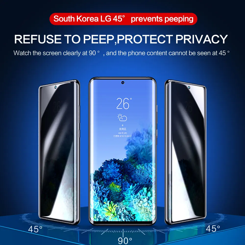 

SmartDevil Full Privacy Tempered Glass for Samsung S20+ S20 ultra Screen Protector for Samsung S10+ Global Version