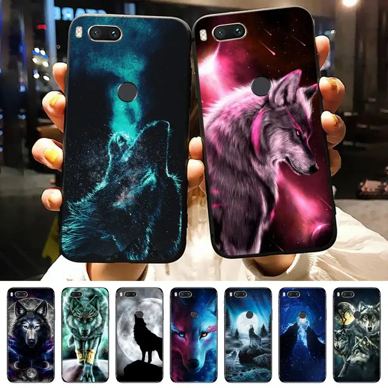 

Horror moon Wolf ferocious animal Phone Case For Xiaomi Redmi note 7 8 9 11 t s 10 A pro lite funda shell