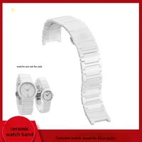 ceramic watch band suitable for movado ceramic watch white notch 20x13mm 12x7mm concave watch band